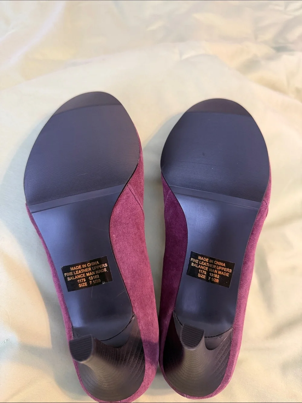 NEW.  Newport News Plum Suede Pumps